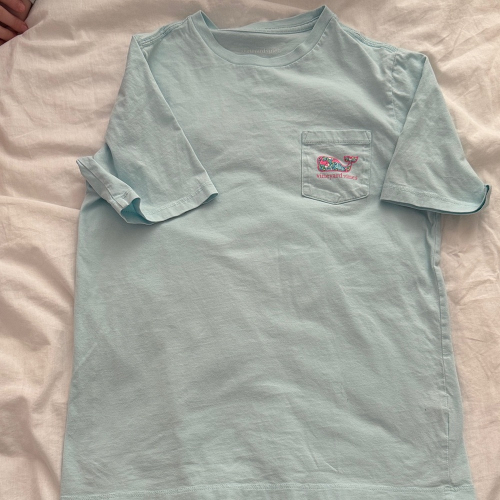 Vineyard Vines Kids Aqua Pocket Tee